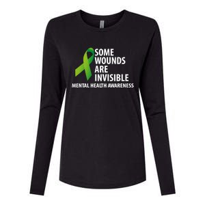 Some Wounds Are Invisible Tal Health Awareness Month Gift Womens Cotton Relaxed Long Sleeve T-Shirt