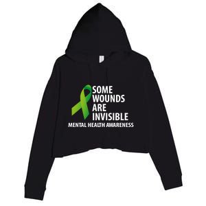 Some Wounds Are Invisible Tal Health Awareness Month Gift Crop Fleece Hoodie