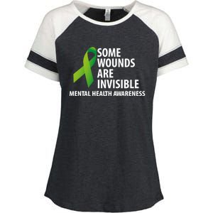 Some Wounds Are Invisible Tal Health Awareness Month Gift Enza Ladies Jersey Colorblock Tee