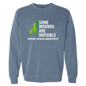 Some Wounds Are Invisible Tal Health Awareness Month Gift Garment-Dyed Sweatshirt