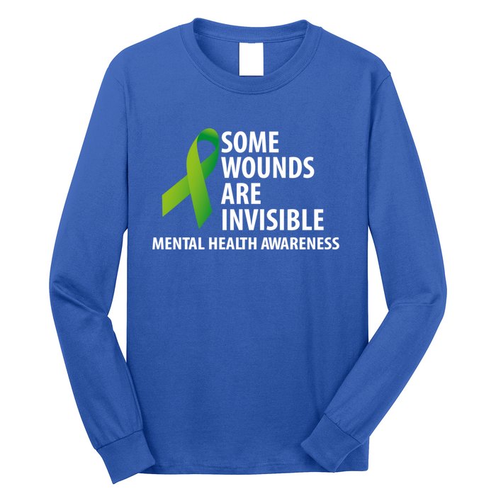 Some Wounds Are Invisible Tal Health Awareness Month Gift Long Sleeve Shirt