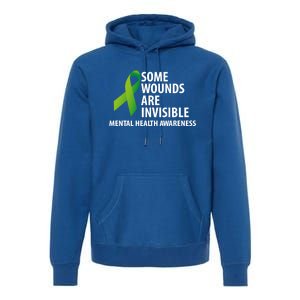 Some Wounds Are Invisible Tal Health Awareness Month Gift Premium Hoodie