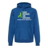 Some Wounds Are Invisible Tal Health Awareness Month Gift Premium Hoodie