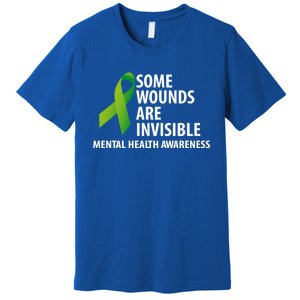 Some Wounds Are Invisible Tal Health Awareness Month Gift Premium T-Shirt