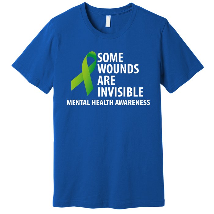 Some Wounds Are Invisible Tal Health Awareness Month Gift Premium T-Shirt