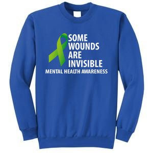 Some Wounds Are Invisible Tal Health Awareness Month Gift Tall Sweatshirt