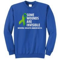 Some Wounds Are Invisible Tal Health Awareness Month Gift Tall Sweatshirt