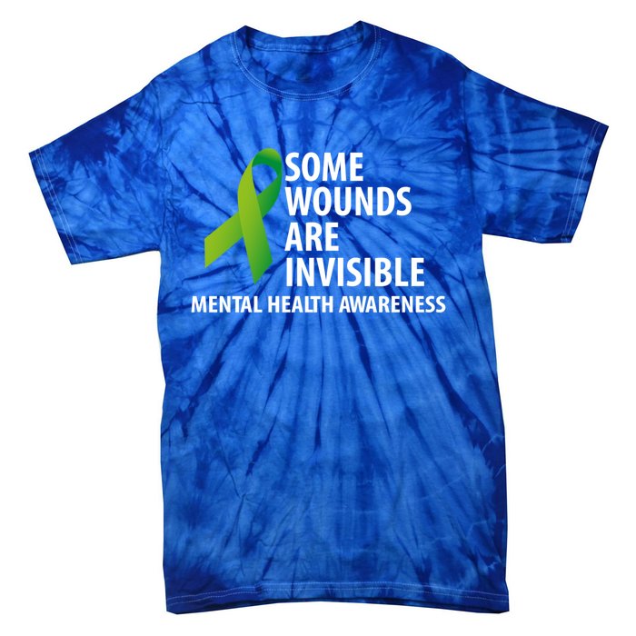 Some Wounds Are Invisible Tal Health Awareness Month Gift Tie-Dye T-Shirt