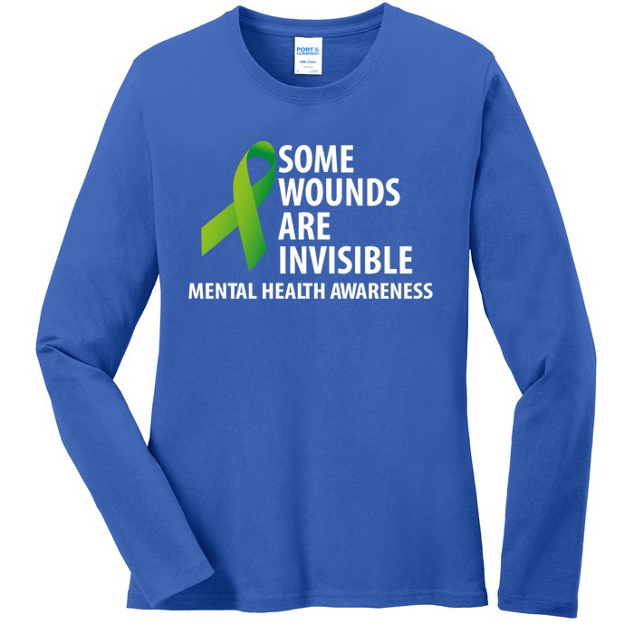 Some Wounds Are Invisible Tal Health Awareness Month Gift Ladies Long Sleeve Shirt