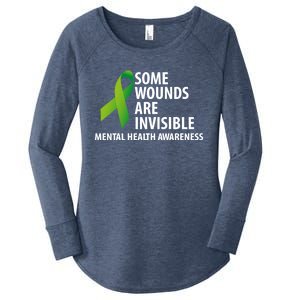 Some Wounds Are Invisible Tal Health Awareness Month Gift Women's Perfect Tri Tunic Long Sleeve Shirt