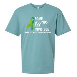 Some Wounds Are Invisible Tal Health Awareness Month Gift Sueded Cloud Jersey T-Shirt