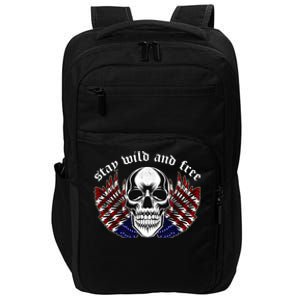 Stay Wild And Free | American Skull Flag Impact Tech Backpack