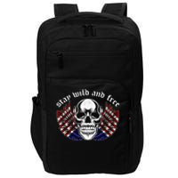 Stay Wild And Free | American Skull Flag Impact Tech Backpack