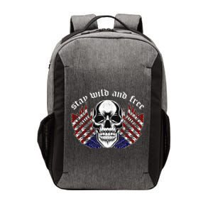 Stay Wild And Free | American Skull Flag Vector Backpack