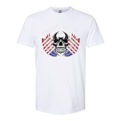 Stay Wild And Free | American Skull Flag Softstyle CVC T-Shirt