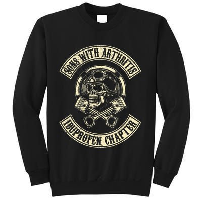 Sons With Arthritis Ibuprofen Chapter Funny Biker Skull Sweatshirt