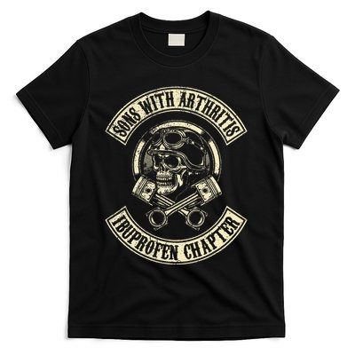 Sons With Arthritis Ibuprofen Chapter Funny Biker Skull T-Shirt