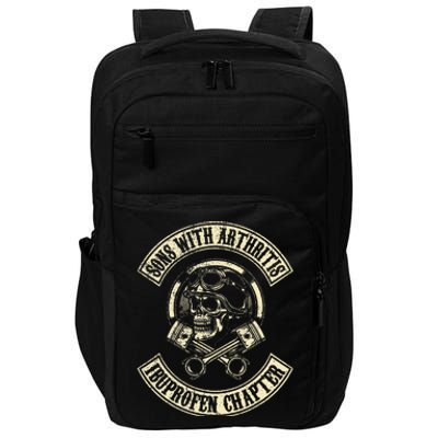 Sons With Arthritis Ibuprofen Chapter Funny Biker Skull Impact Tech Backpack