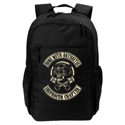 Sons With Arthritis Ibuprofen Chapter Funny Biker Skull Daily Commute Backpack