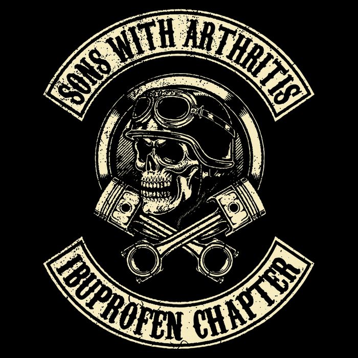 Sons With Arthritis Ibuprofen Chapter Funny Biker Skull 16 in Basic Backpack