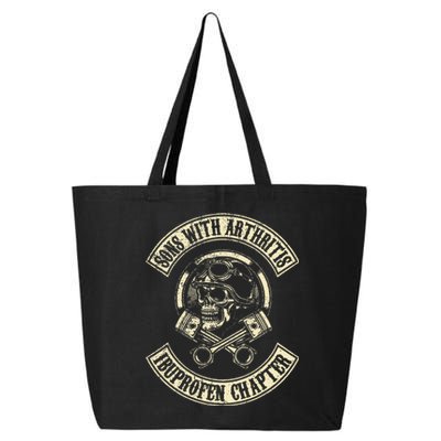 Sons With Arthritis Ibuprofen Chapter Funny Biker Skull 25L Jumbo Tote