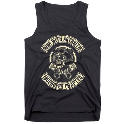 Sons With Arthritis Ibuprofen Chapter Funny Biker Skull Tank Top
