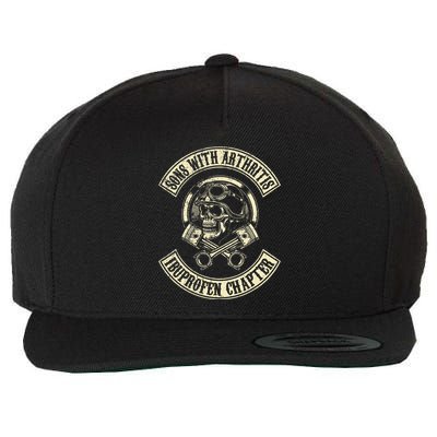 Sons With Arthritis Ibuprofen Chapter Funny Biker Skull Wool Snapback Cap