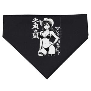 Sexy Waifu Anime Cowgirl Sheriff Rodeo Design USA-Made Doggie Bandana