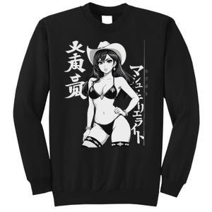 Sexy Waifu Anime Cowgirl Sheriff Rodeo Design Sweatshirt