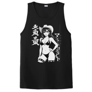 Sexy Waifu Anime Cowgirl Sheriff Rodeo Design PosiCharge Competitor Tank