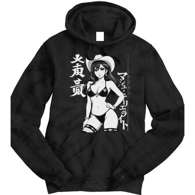 Sexy Waifu Anime Cowgirl Sheriff Rodeo Design Tie Dye Hoodie