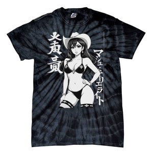 Sexy Waifu Anime Cowgirl Sheriff Rodeo Design Tie-Dye T-Shirt