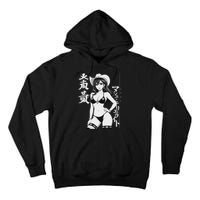 Sexy Waifu Anime Cowgirl Sheriff Rodeo Design Tall Hoodie