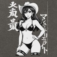 Sexy Waifu Anime Cowgirl Sheriff Rodeo Design Cotton Canvas Backpack