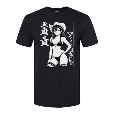 Sexy Waifu Anime Cowgirl Sheriff Rodeo Design Softstyle CVC T-Shirt