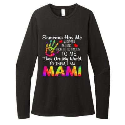 Someone Wrapped Around Their Little Fingers To Me They Are My World To Them Womens CVC Long Sleeve Shirt