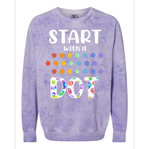 Start With A Dot Inernational Dot Day Colorblast Crewneck Sweatshirt