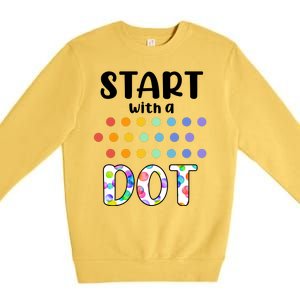 Start With A Dot Inernational Dot Day Premium Crewneck Sweatshirt