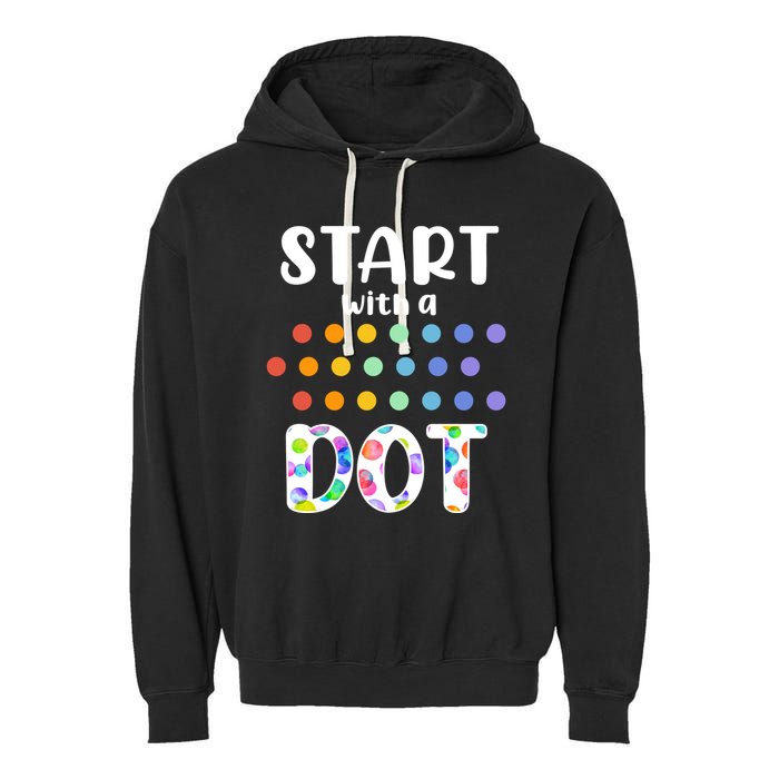 Start With A Dot Inernational Dot Day Garment-Dyed Fleece Hoodie