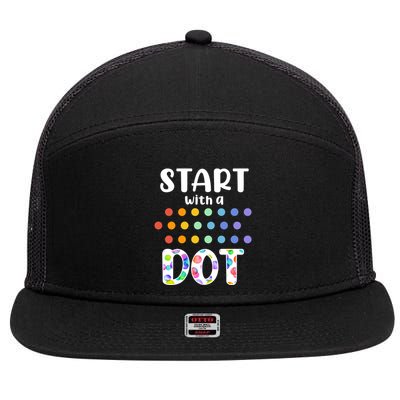 Start With A Dot Inernational Dot Day 7 Panel Mesh Trucker Snapback Hat