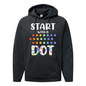 Start With A Dot Inernational Dot Day Performance Fleece Hoodie