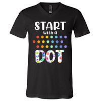 Start With A Dot Inernational Dot Day V-Neck T-Shirt