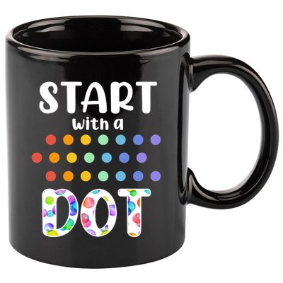 Start With A Dot Inernational Dot Day 11oz C Handle Ceramic Mug