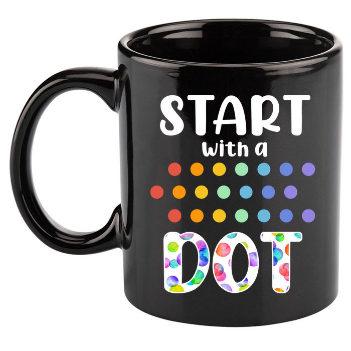 Start With A Dot Inernational Dot Day 11oz C Handle Ceramic Mug