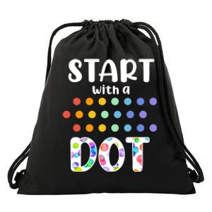 Start With A Dot Inernational Dot Day Drawstring Bag