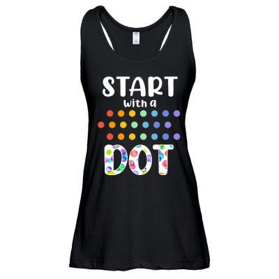 Start With A Dot Inernational Dot Day Ladies Essential Flowy Tank