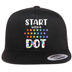 Start With A Dot Inernational Dot Day Flat Bill Trucker Hat