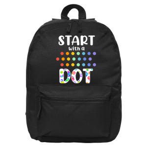 Start With A Dot Inernational Dot Day 16 in Basic Backpack