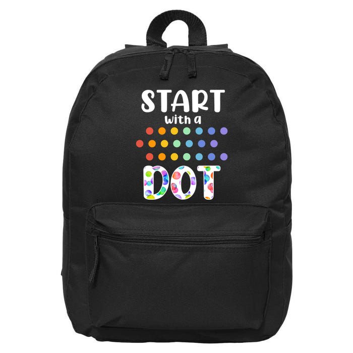 Start With A Dot Inernational Dot Day 16 in Basic Backpack