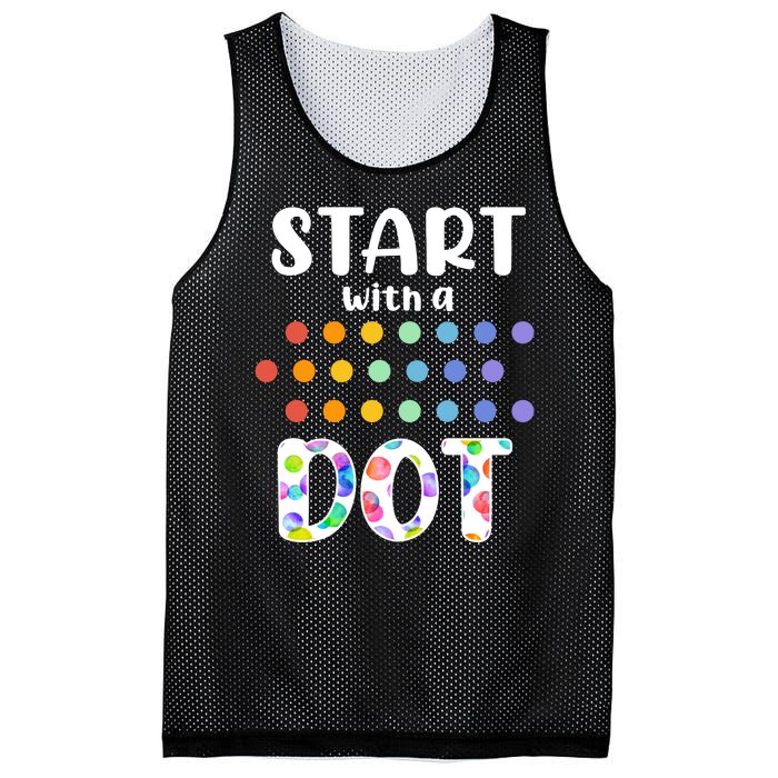 Start With A Dot Inernational Dot Day Mesh Reversible Basketball Jersey Tank